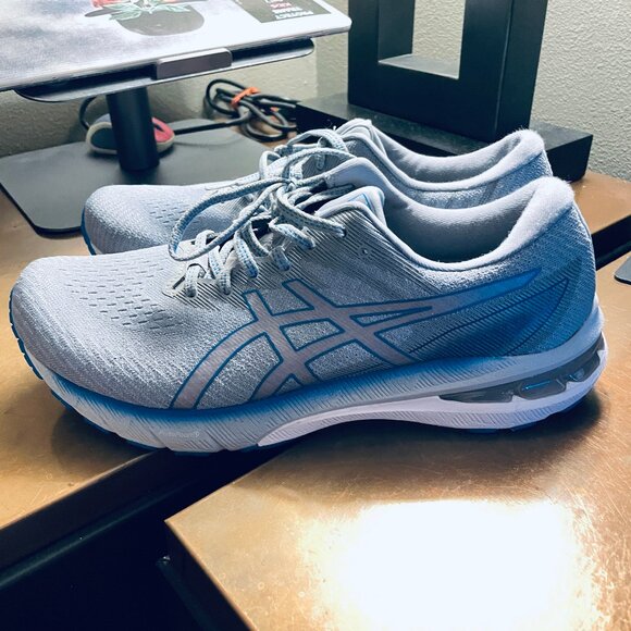 Excellent ASICS Men's GT-2000 10 Sheet Rock / Electric Blue 11 US 45 EUR 10 UK - Picture 3 of 7